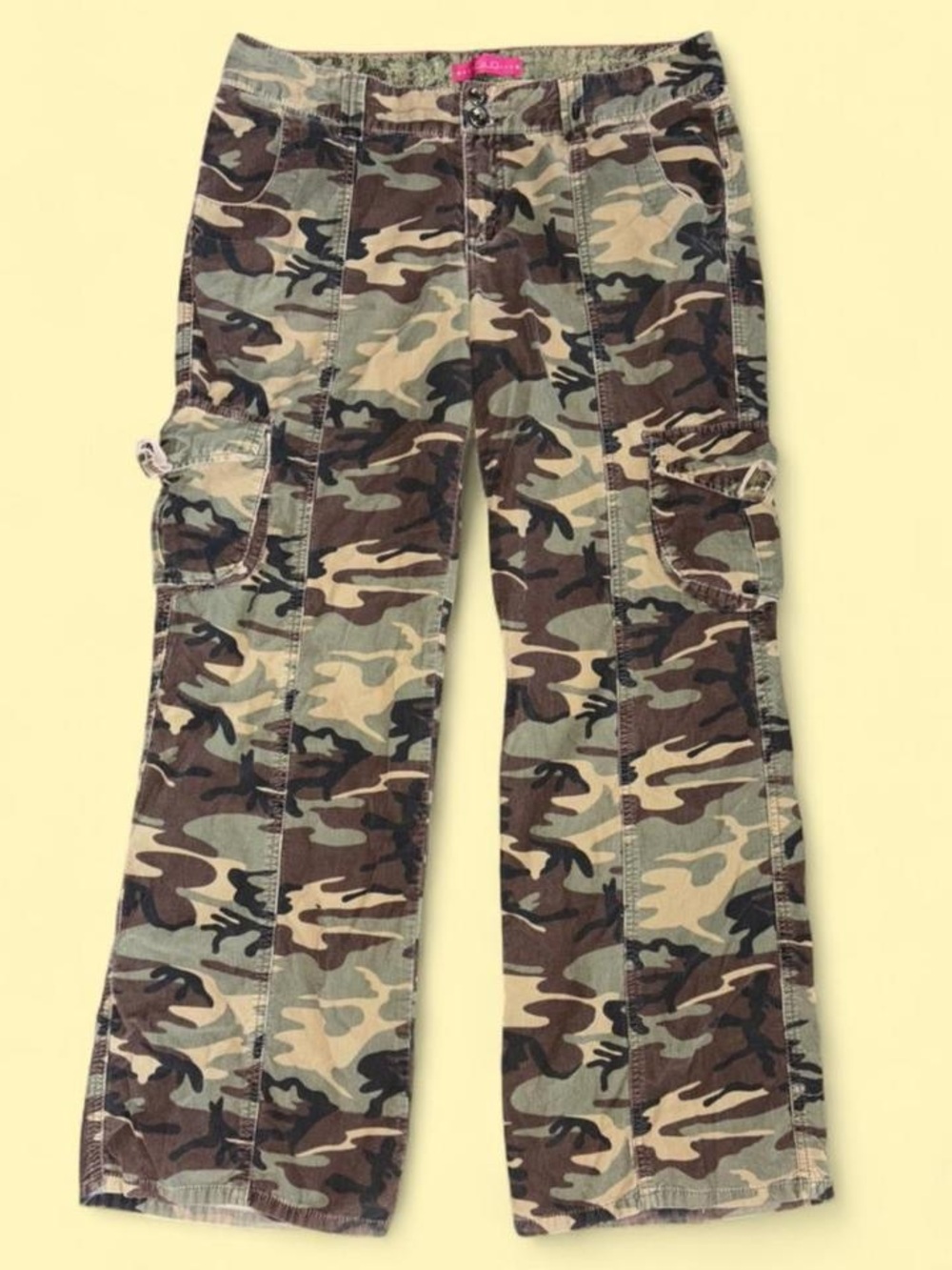 Y2K GLO Camo Cargo Pants - Picture 1 of 6